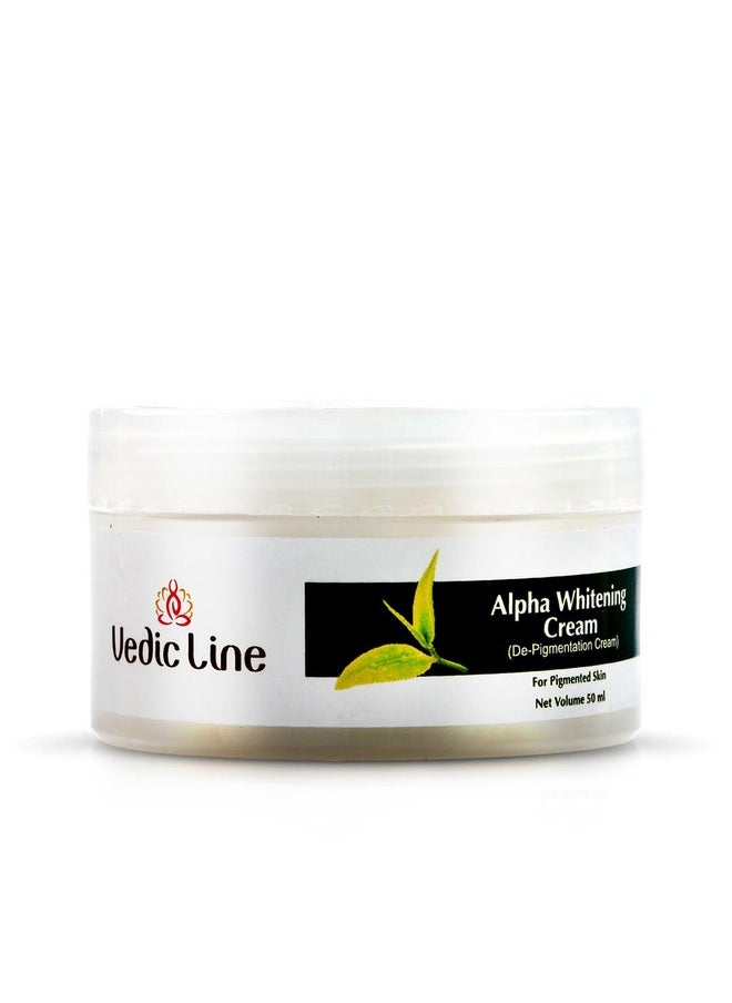 Vedic Line Vedicline Alpha Whitening Cream Helps To Reduce Pigmentation, Acne, Wrinkle With Green Tea & Olive Oil Gives Instant Glow And Lightens Skin Complexion, 50Ml  - Image 1