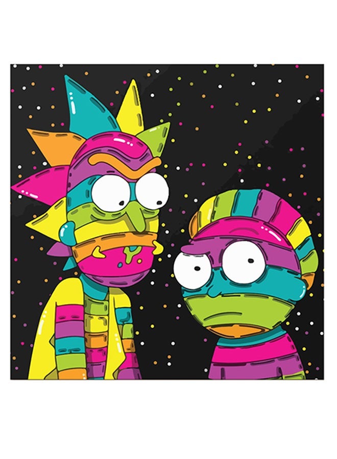 RYN Rick And Morty Themed Wall Art Green/Pink/Black 30x30cm - Image 2