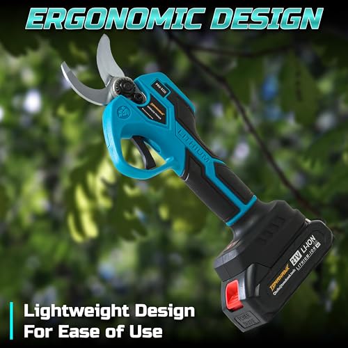 TOMAHAWK® PRU-5222 Cordless Purner Pruning Tool for Garden 30mm Cutting Capacity 160W Input power 20V 1.5Ah 2 Batteries with Charger included Precision Gardening Electric Branch Cutter - Image 2