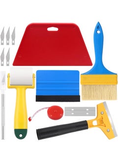 PROMASS promass 14Pcs Wallpaper Tools, Wallpaper Smoothing Tool Kit with Squeegee, Seam Roller, Wallpaper Brush, Craft Knife, Tape Measure for Wallpaper Hanging, Contact Paper, Vinyl Application  - Image 1