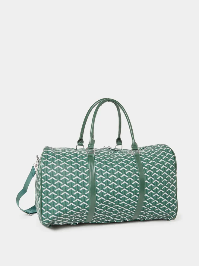 Styli Green Pattern Gym Duffel Bag