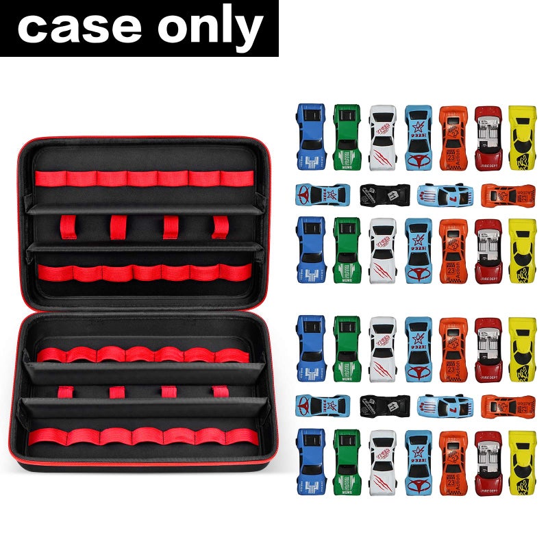 Comecase Toy Storage Organizer Case Compatible with Hot Wheels Car  for Matchbox Cars  Portable Carrying Container Carrier Holder Fit for 36 Toys Car (Box Only)  - Image 2