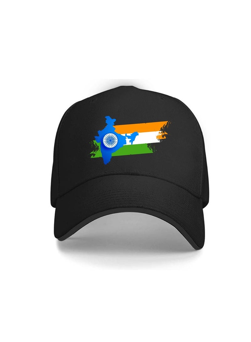 India Independence Day Baseball Cap for Men and Women with Metal Adjustable Buckle Closure – Perfect for Celebrating Independence Day – Great Accessory for Sporting Events - Image 1