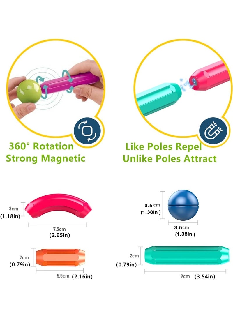 Magnetic Building Blocks Magnetic Sticks and Balls Game Set Construction Set 100 Pcs Early Educational STEM Learning Montessori Preschool Toys Magnet Construction Set for Kids 3+ years - Image 3