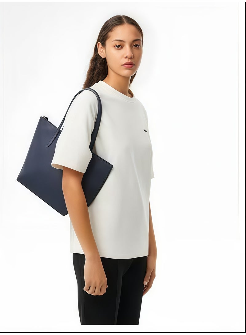 Lacoste Women's L12.12 Concept Fashion Versatile Large Capacity Zipper Handbag Single Shoulder Bag Tote Bag Camera Bag Medium - Image 2