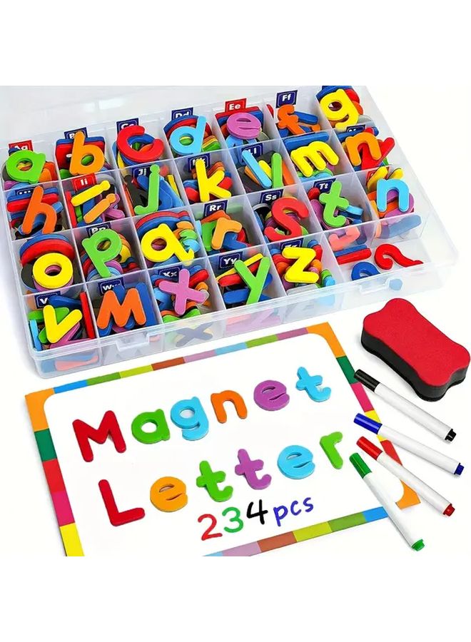 234 PCS Creative PVC Letter Stickers For Home Office Decor And Fridge Magnets - Image 1