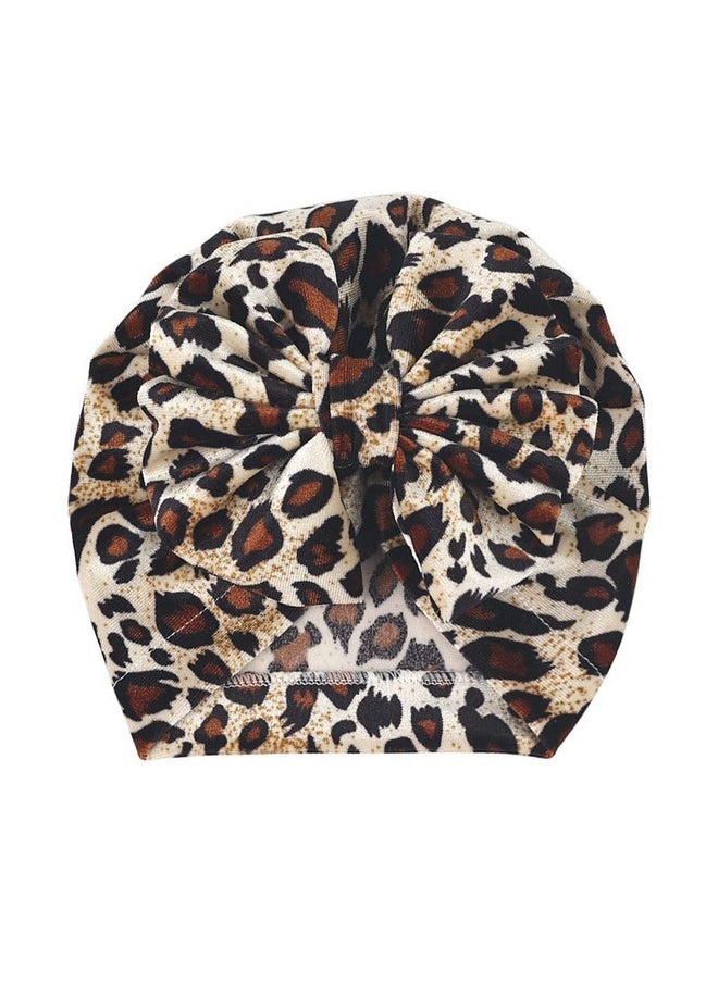 JustMyDress JustMyDress Baby Leopard Headband Turban with Bow Hair Band Bowknot Hair Accessories JBC07 (E1-Beanie)  - Image 1