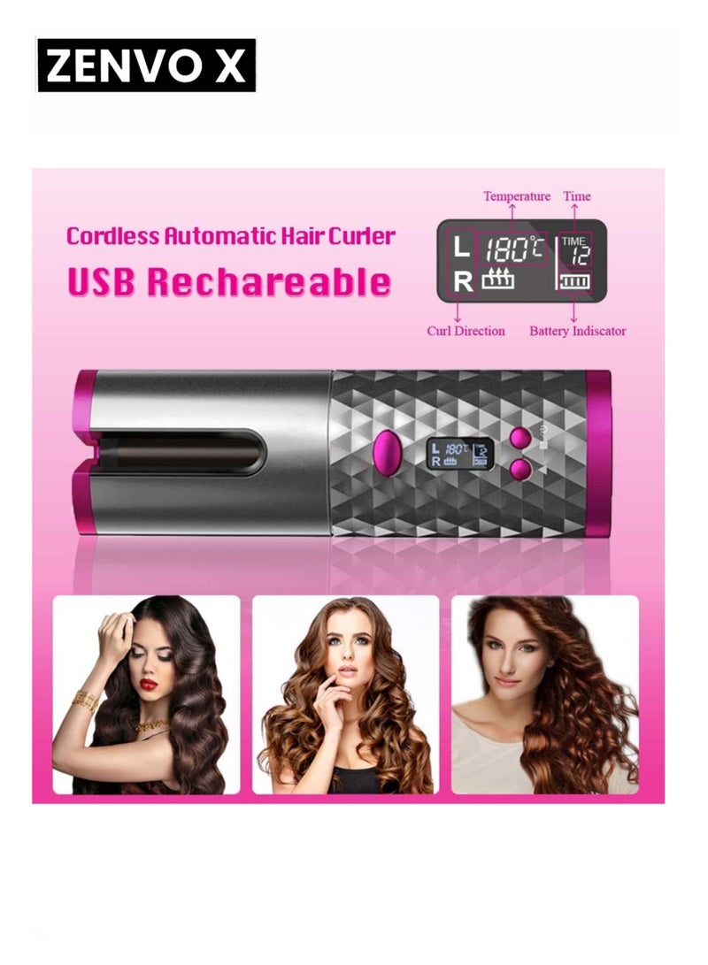 zenvo X Wireless Automatic Curling Iron – Rechargeable & Portable - Image 5
