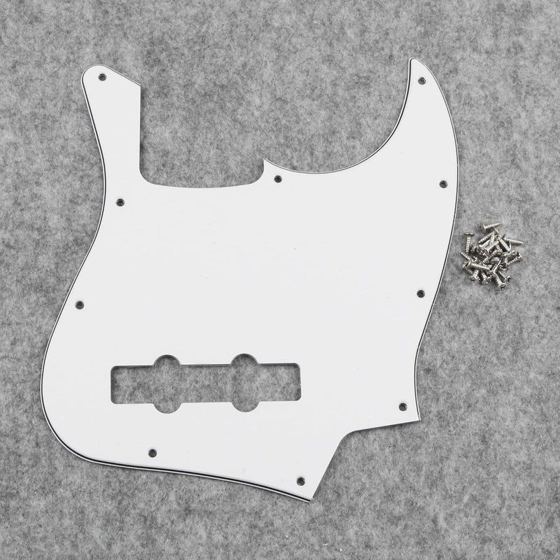 FLEOR 3Ply White 10 Hole J Bass Pickguard Scratch Plate Pick Guards for 4 Strings American/Mexican Standard J Bass Part - Image 4