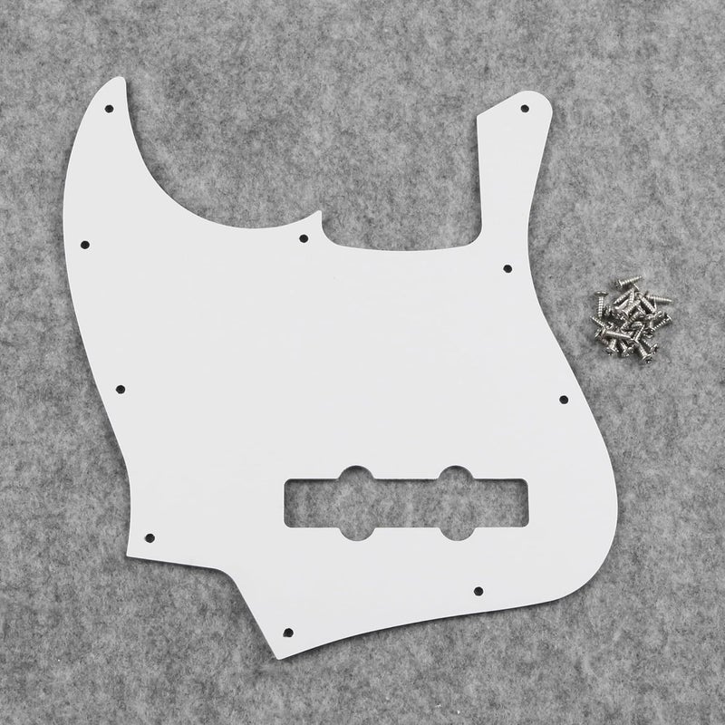 FLEOR 3Ply White 10 Hole J Bass Pickguard Scratch Plate Pick Guards for 4 Strings American/Mexican Standard J Bass Part - Image 5