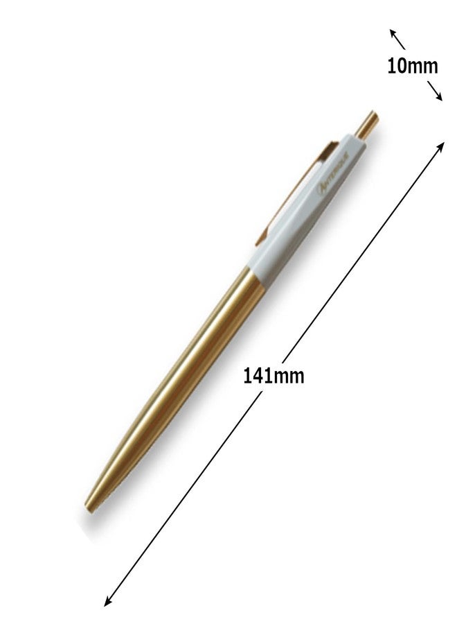 FindTape Anterique Brass Collection Ballpoint Pens Ultra-Low Viscosity, 5-7/8 in. (Pearl Grey) / fine / 0.5mm ball - Image 3