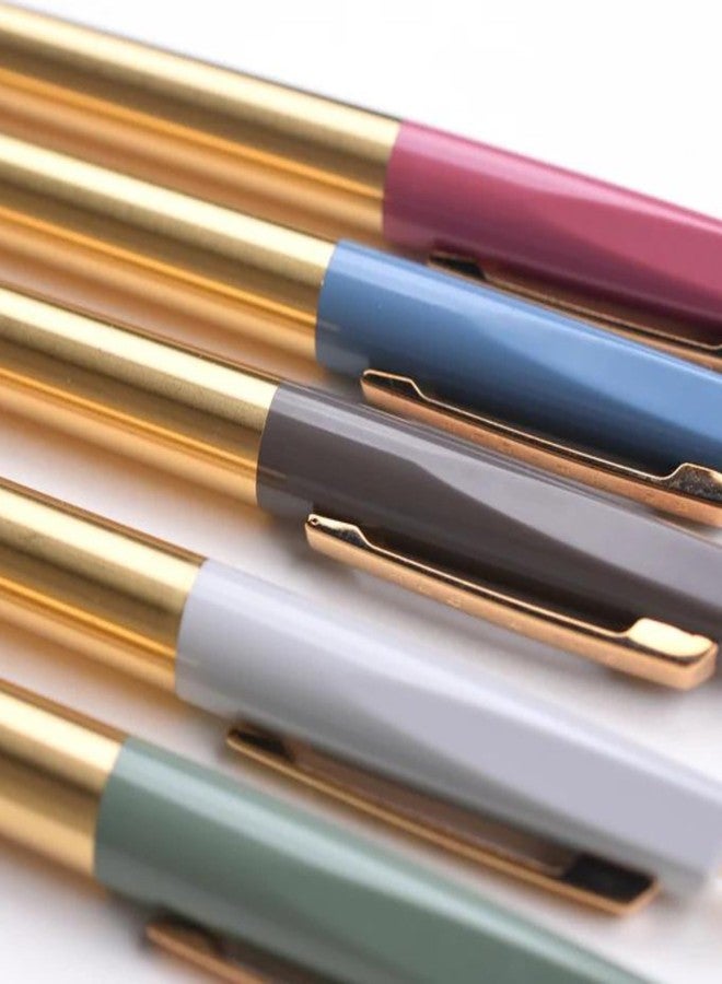 FindTape Anterique Brass Collection Ballpoint Pens Ultra-Low Viscosity, 5-7/8 in. (Pearl Grey) / fine / 0.5mm ball - Image 5