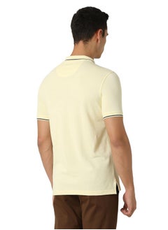 Van Heusen Van Heusen Men's Regular Fit Polo T-Shirt (VSKP517S011421_Cream M)  - Image 5