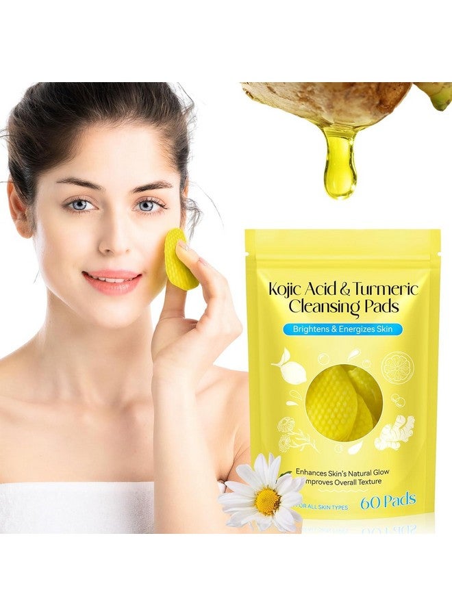 Hidak Brightening Cleansing Pads with Kojic Acid & Turmeric - Facial Pads for Dark Spots, Acne Scars, and Uneven Skin - 60 Exfoliating Treatment - Image 5