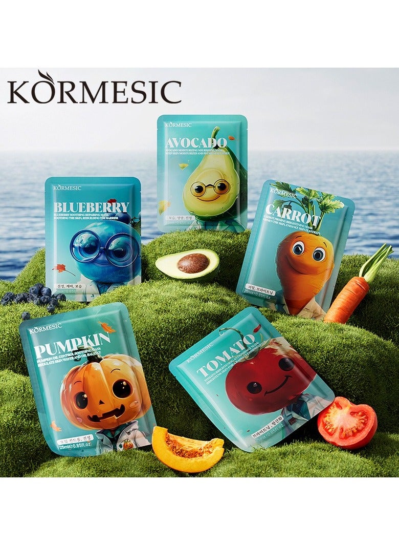 Kormesic Carrot Essence Mask - 25ml x 5 Sheets  - Image 4