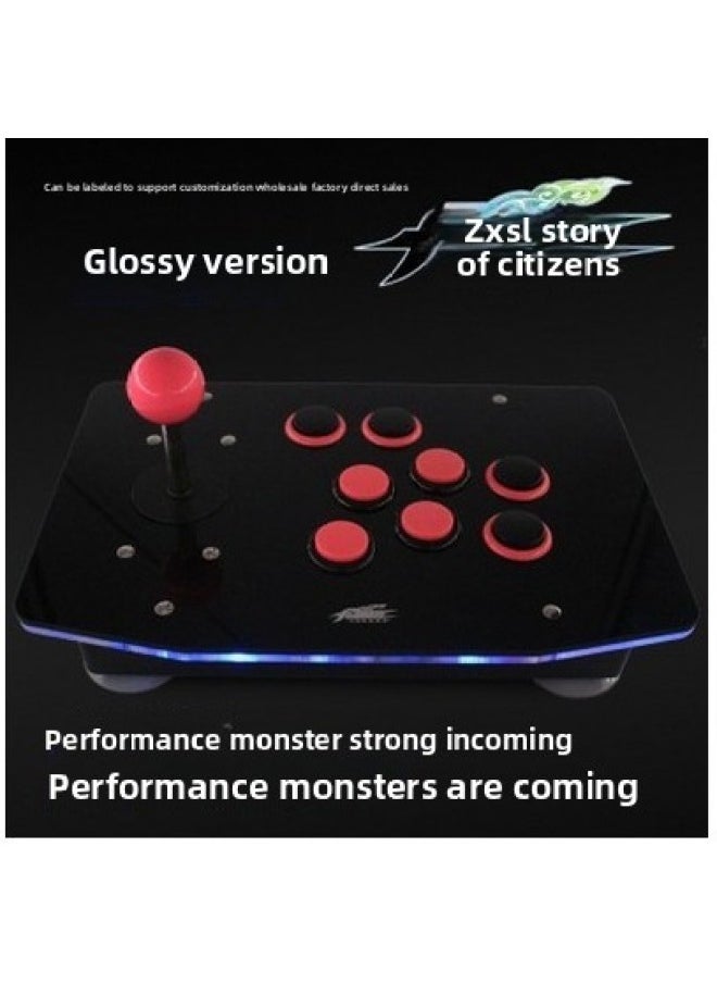 No Delay Arcade Rocker Computer Rocker USB Game Rocker 97 King Of Fighters Game Console Handle Send Accessories-Product Color:02 Bright Red Computer Version  - Image 2