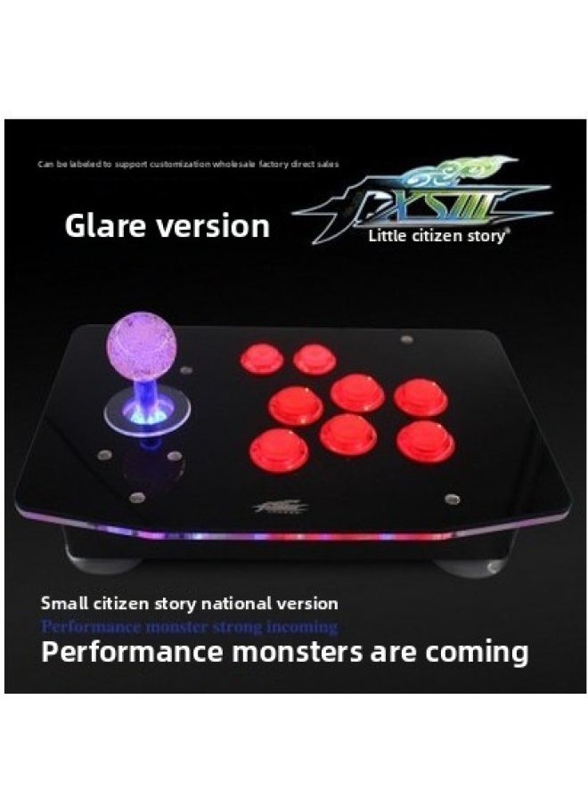 No Delay Arcade Rocker Computer Rocker USB Game Rocker 97 King Of Fighters Game Console Handle Send Accessories-Product Color:02 Bright Red Computer Version  - Image 1