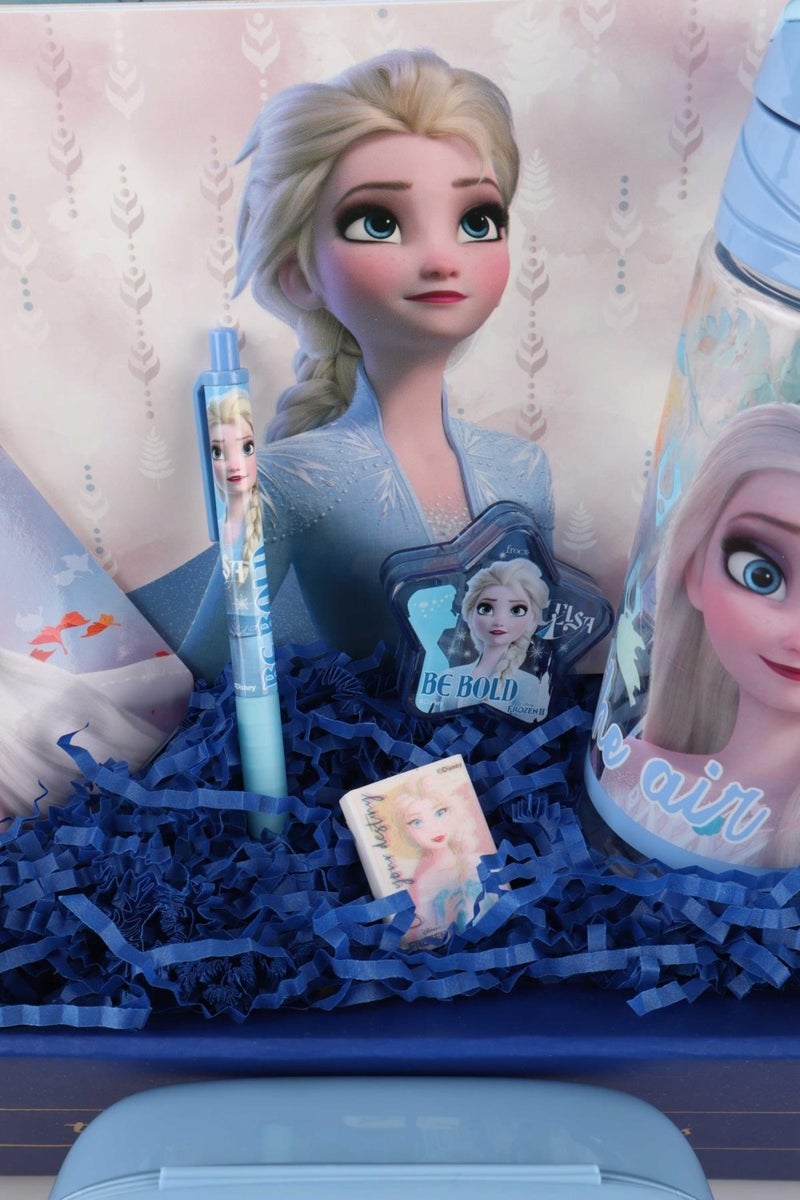 Elsa Dekomus Licensed Gift Box Special Boxed " 's Blue School Journey" Stationery and Dinner Set  - Image 3
