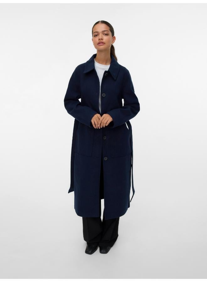 فيرو مودا معطف طويل بأزرار وياقة - Image 3