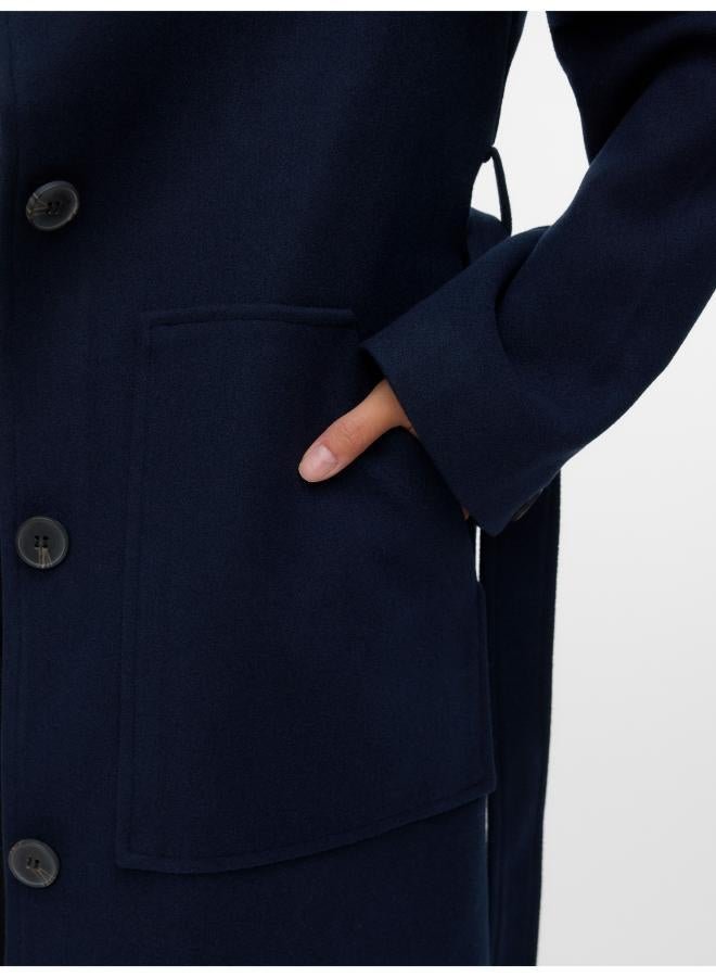 فيرو مودا معطف طويل بأزرار وياقة - Image 4