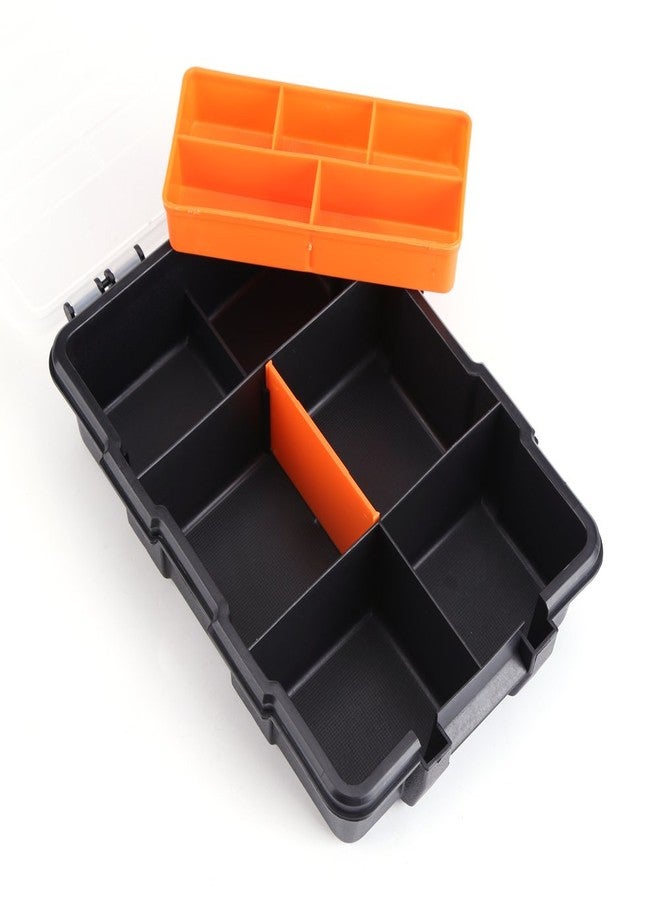 Fdit Plastic Heavy-Duty Tool Storage Box Two-Layer Components Storage Case Organizer Small Parts Tool Box - Image 4