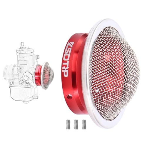 ZSDTRP Carburetor 38mm Air Filter Clean Velocity Stack Short Fast Intake for GY6 VM22 PZ22 GX160 GX200 CT200U PD18J PHBH PHBL Red38mmH20 - Image 1