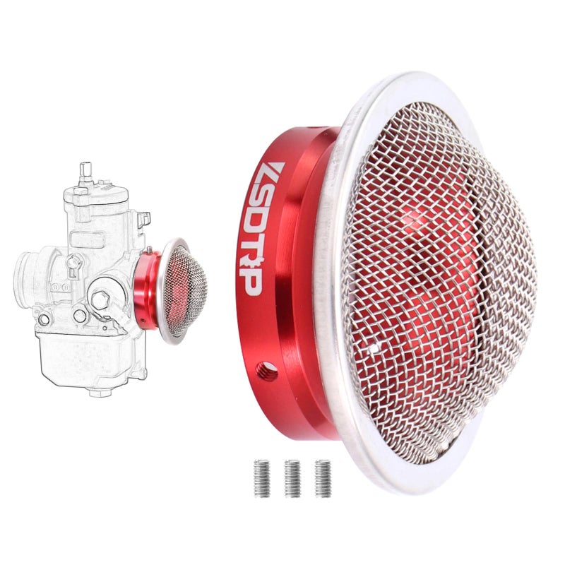 ZSDTRP Carburetor 38mm Air Filter Clean Velocity Stack Short Fast Intake for GY6 VM22 PZ22 GX160 GX200 CT200U PD18J PHBH PHBL Red38mmH20 - Image 3