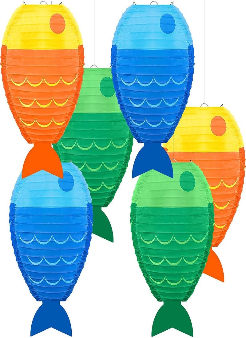 Generic Fish Shaped Hanging Lantern, 6Pcs 12 Lantern Paper for Party ...