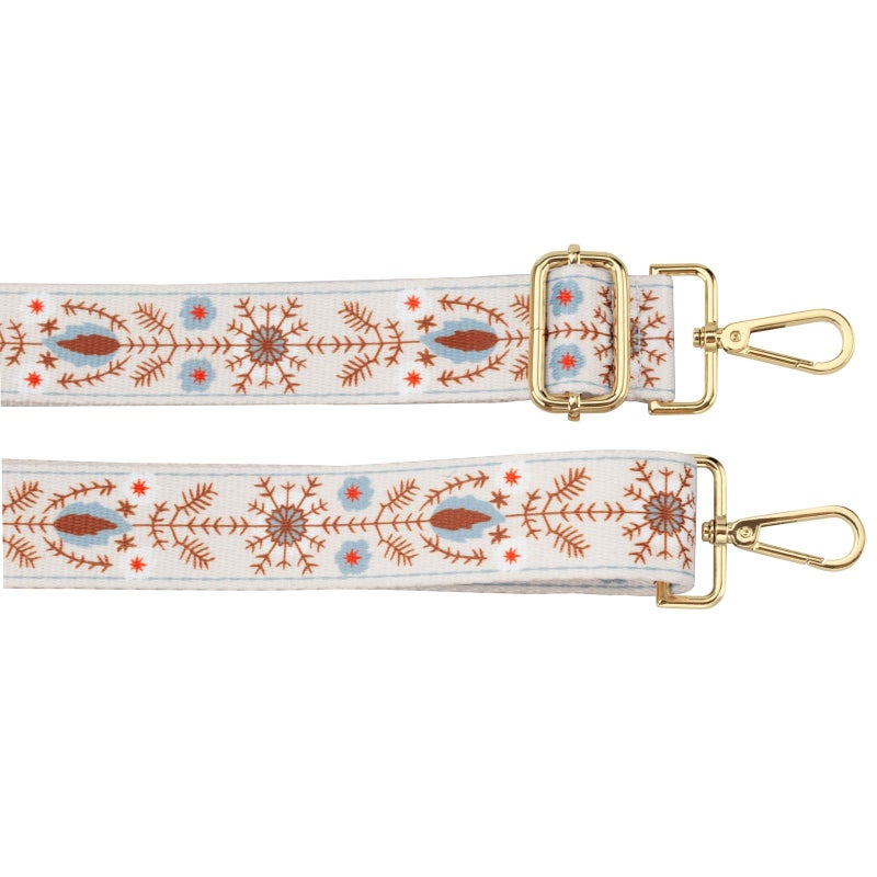 Zanqano Crossbody Strap For Purses Replacement Adjustable Guitar Multicolor Style Handbag Straps (Foral W Gold Hardware) - Image 4