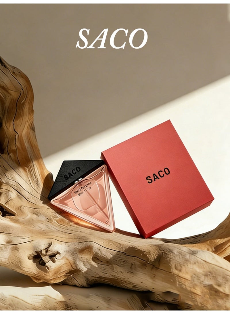 SACO Floral and Fruity Notes For Women's Perfume /Gift Box Packaging, the perfect gift choice. - Image 1