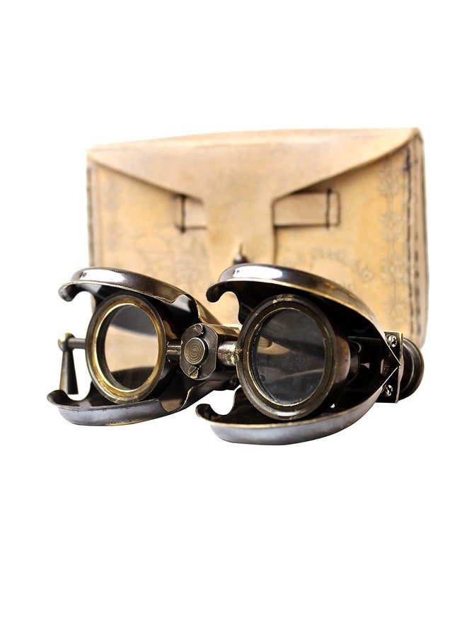 collectiblesBuy Vintage Antique Spy Glass 1857 R & J Beck Brass Binocular with Leather Case 