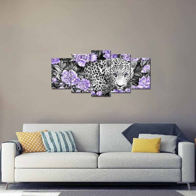 Kalormore 5-Piece Leopard Canvas Wall Art - Image 3