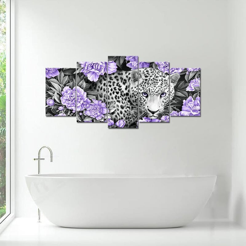 Kalormore 5-Piece Leopard Canvas Wall Art - Image 4
