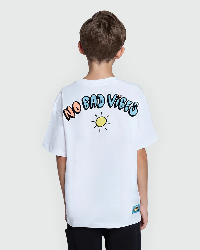 Ovs Bright White Crew Neck Tee For Boys By OVS