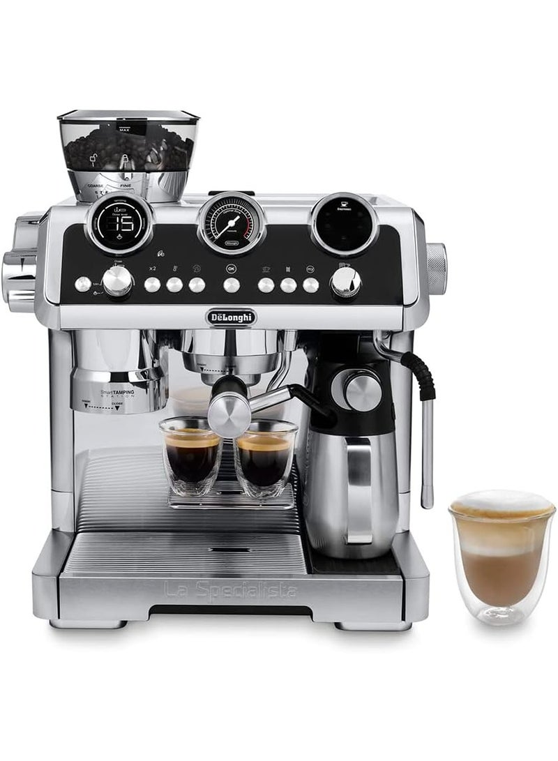De'Longhi La Specialista, Maestro Pump Espresso coffee machine, Dual Milk System, Grinding Sensor Technology, 19 Bar, 2.5 L 1450 W EC9665.M Silver - Image 1