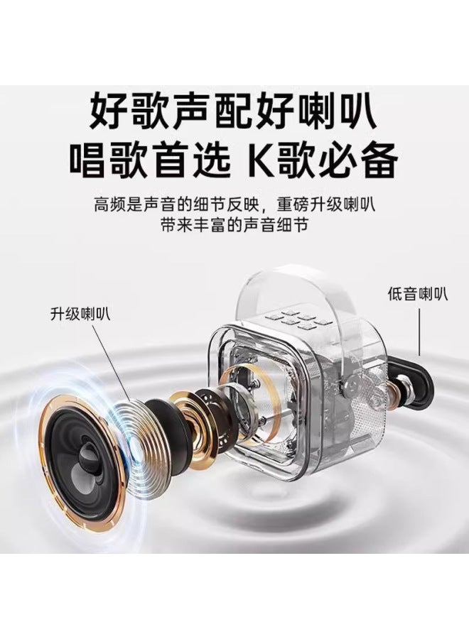 K12 ميكروفون بلوتوث للمنزل والهواء الطلق، سماعة لاسلكية محمولة متعددة الاستخدامات للهواتف الذكية، نظام كاريوكي ذكي متكامل - Image 2