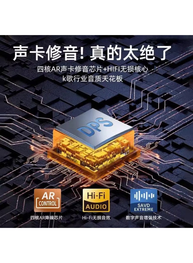 K12 ميكروفون بلوتوث للمنزل والهواء الطلق، سماعة لاسلكية محمولة متعددة الاستخدامات للهواتف الذكية، نظام كاريوكي ذكي متكامل - Image 4