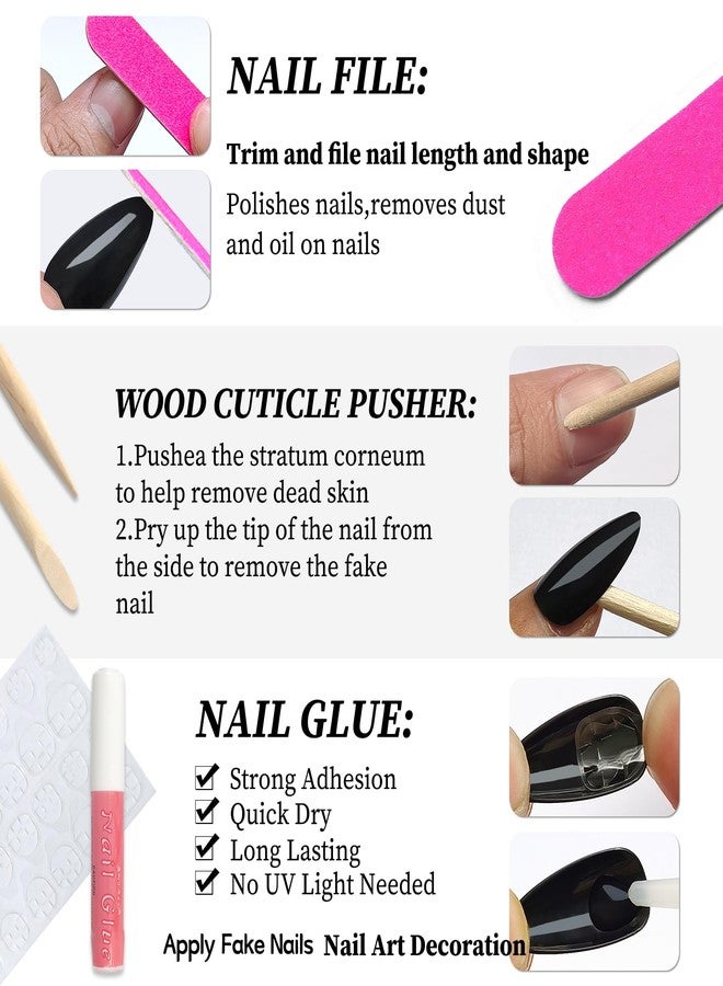 Lifextol 240PC Nude Almond Press on Nails Medium Nails Press ons Stiletto Press on Nails Short Fake Nails with Glue&Adhesive Tab,Acrylic Nails Glue on Nails Artificial Nude Nails Stick Nail Tip - Image 5