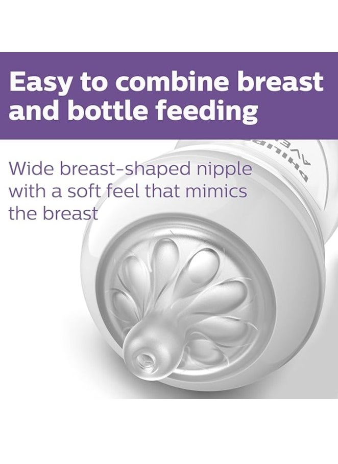 Natural Baby Bottle with Natural Response Clear 9oz pack of 4