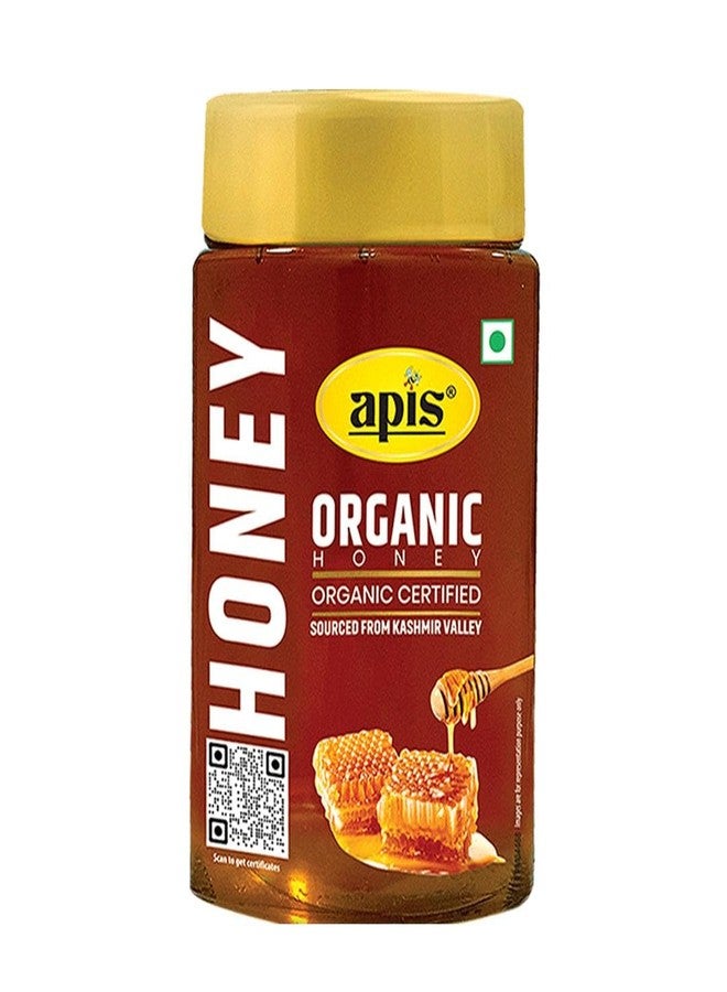 Apis Organic Honey 450g, Pure & Natural, Organic Certified, Kashmir Sourced Honey, Natural Sweetener with No Added Sugar & Adulteration - Image 1