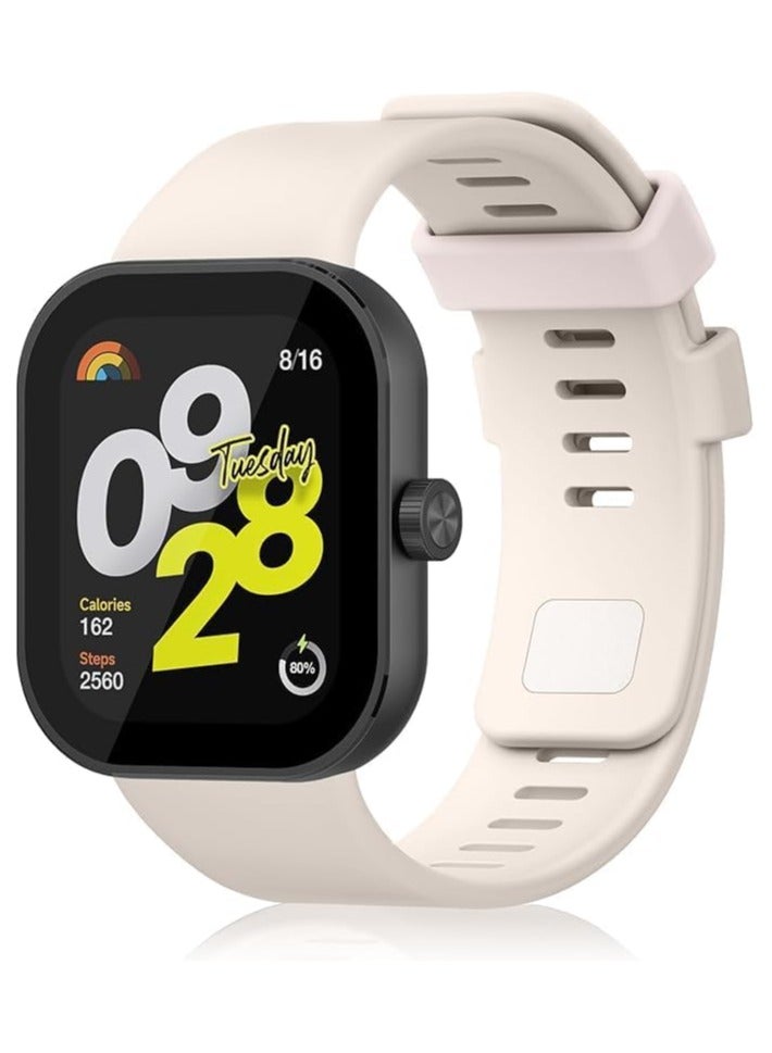Strap Bracelet compatible with for Xiaomi Redmi Watch 4 / Xiaomi Mi Band 8 Pro Women Men, Silicone Replacement Wristbands Watch Strap for Redmi Watch 4/Xiaomi Mi Band 8 Pro(Star light)