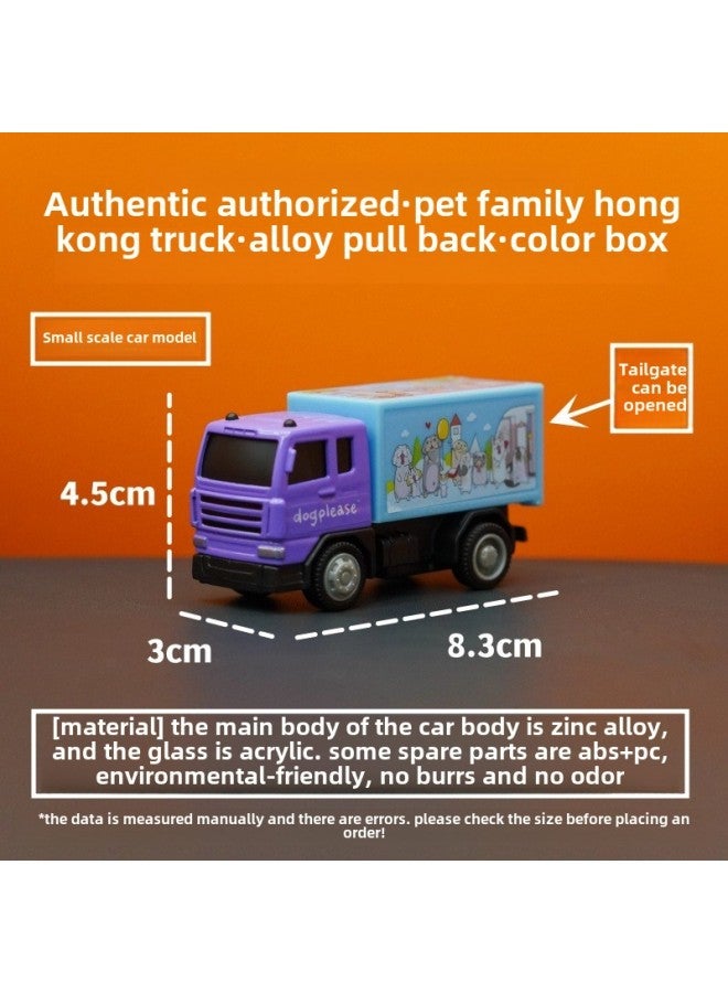 Genuine Japanese Rice Cake Panda Hong Kong Bus Bus Simulation Car Model Children's Toy Alloy Car Model-Color:The Tailgate Can Be Opened/pet Family/hong Kong Truck/alloy Pull-back Genuine Color Box (12 Pieces/small Box, 6 Small Boxes/carton) - Image 1