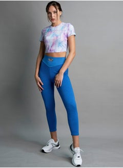 Mei Stylish Tie Dye Seamless Gym Fitness Yoga Sports Crop Top  - Image 4