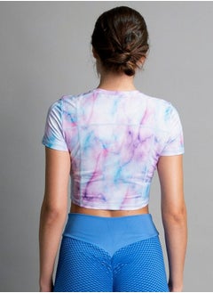 Mei Stylish Tie Dye Seamless Gym Fitness Yoga Sports Crop Top  - Image 2