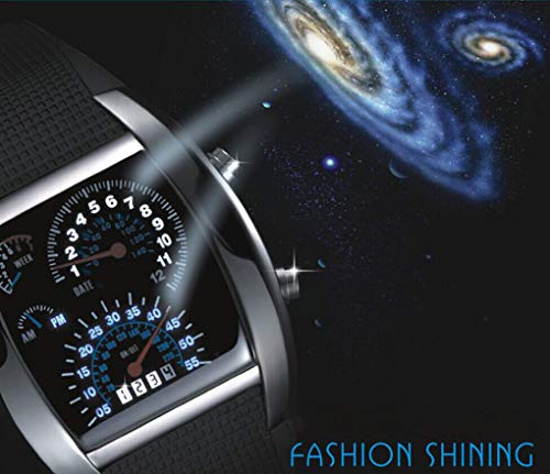 FANMIS Men's Digital Fashion Cobra LED Watches Silicone Iron Triangle Dial Sports Wrist Watch - Image 4