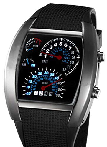 FANMIS Men's Digital Fashion Cobra LED Watches Silicone Iron Triangle Dial Sports Wrist Watch - Image 2