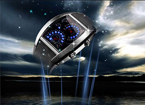 FANMIS Men's Digital Fashion Cobra LED Watches Silicone Iron Triangle Dial Sports Wrist Watch - Image 5