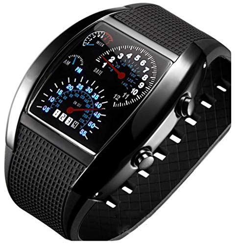 FANMIS Men's Digital Fashion Cobra LED Watches Silicone Iron Triangle Dial Sports Wrist Watch - Image 1