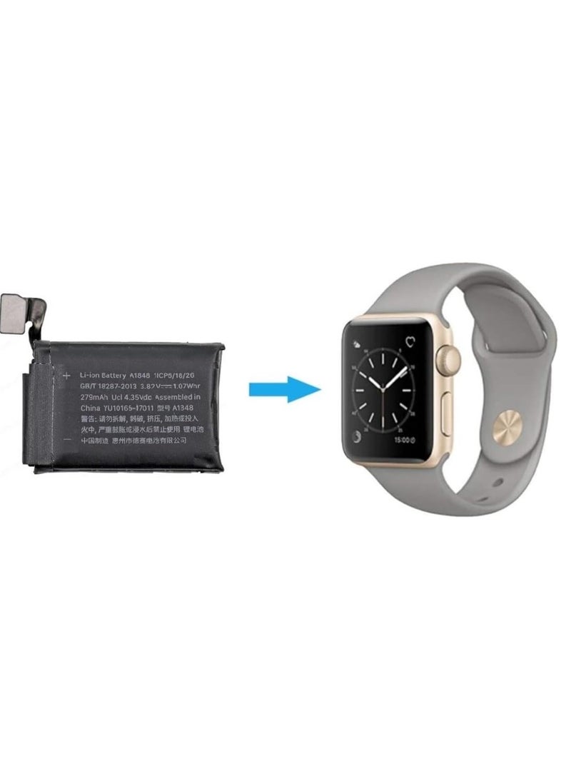 بطارية بديلة A1848 متوافقة مع Apple Watch Series 3 مقاس 38 مم - Image 2