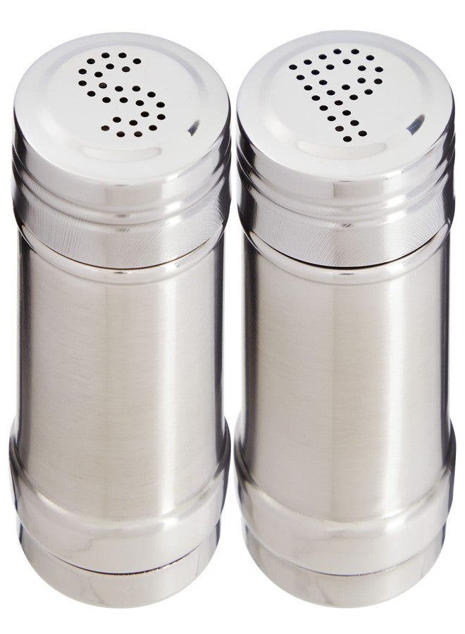 Juvale 2 oz Stainless Steel Metal Salt and Pepper Shakers Set for Kitchen, Dinner Table, Cooking, Travel, Refillable, Perforated "S" and "P" Caps (3.5 in) - Image 1